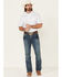 Cody James Core Men's Wichita Small Plaid Short Sleeve Button Down Western Shirt - Tall , Light Blue, hi-res