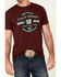 Image #3 - Cinch Men's Burgundy Vintage Circle Logo Graphic Short Sleeve T-Shirt , Burgundy, hi-res