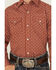 Image #3 - Ely Walker Boys' Geo Print Long Sleeve Snap Stretch Western Shirt, Rust Copper, hi-res