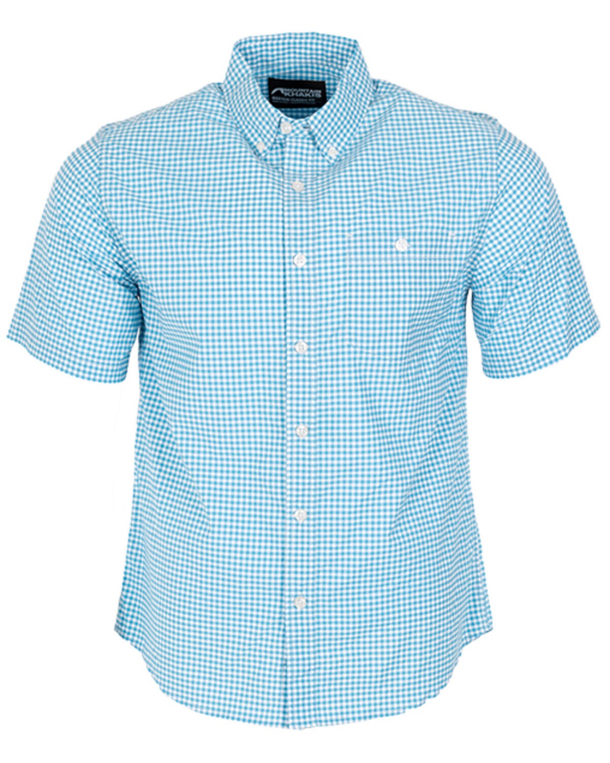 Mountain Khakis Men's Glacier Plaid Print Short Sleeve Button-Down Shirt, Blue, hi-res