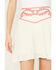 Image #2 - Rock & Roll Denim Women's Boot Stitch Embroidered Mini Skirt, Natural, hi-res