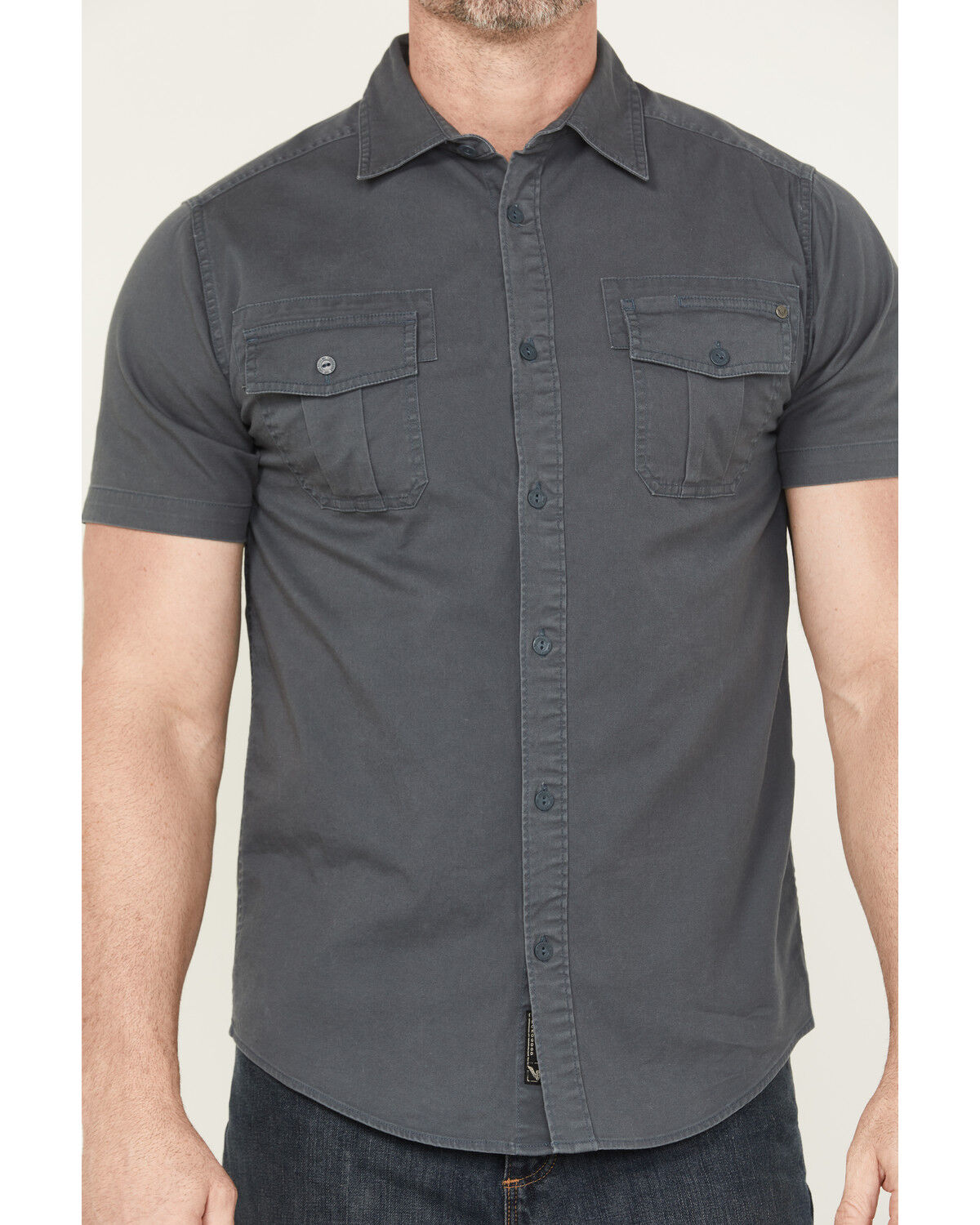 Image #3 - Thorogood Men's Stretch Utility Short Sleeve Button-Down Work Shirt, Slate, hi-res