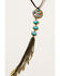 Shyanne Women's Golden Dreamcatcher Feather Tassel Necklace, Gold, hi-res