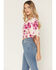 Image #2 - Idyllwind Women's Meadow Floral Print Smocked Top, Light Pink, hi-res
