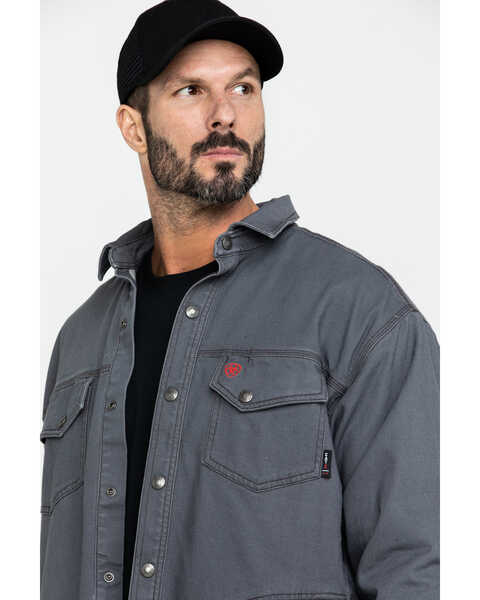Image #5 - Ariat Men's FR Rig Shirt Work Jacket - Big , Grey, hi-res