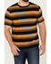 Brixton Men's Hilt Shield Striped Knit T-Shirt , Black, hi-res