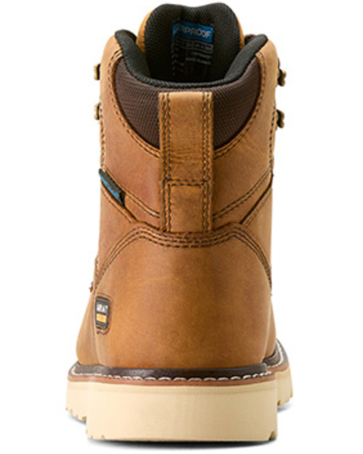 Image #3 - Ariat Women's Rebar 6" Wedge Waterproof Moc Toe Work Boots - Soft Toe, Brown, hi-res