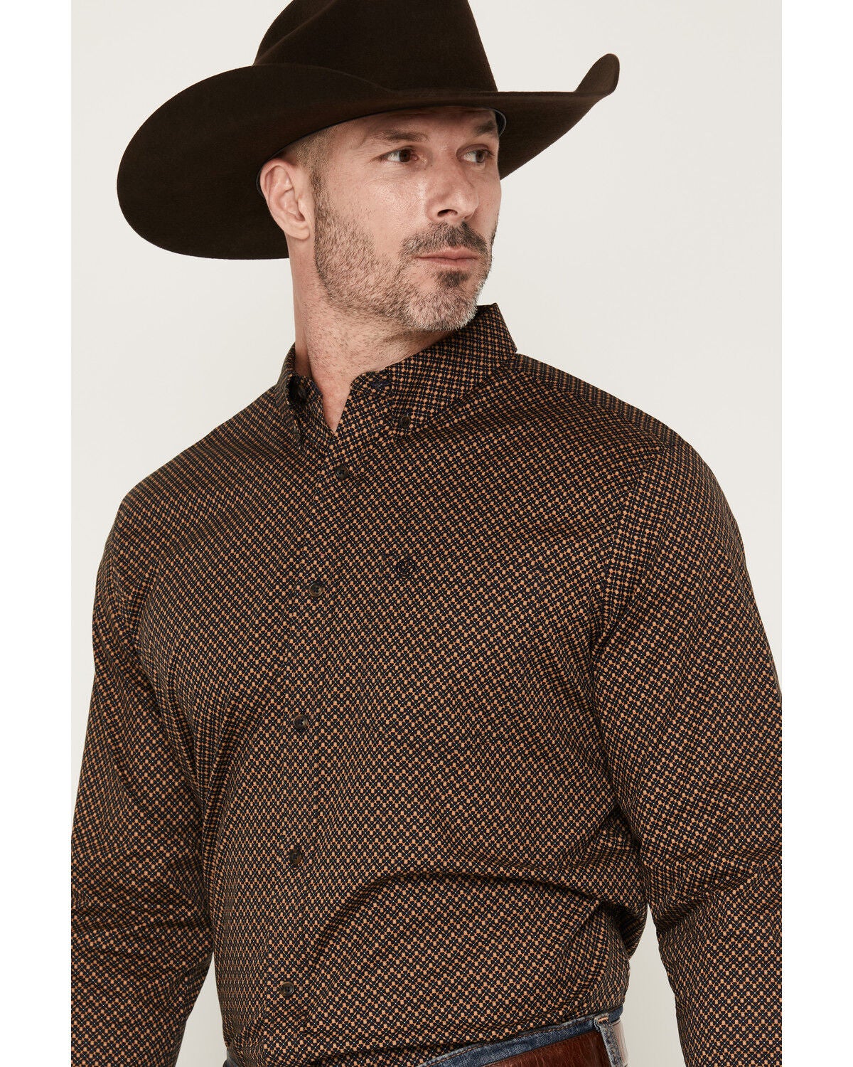Image #2 - Cody James Men's Fast Forward Geo Print Long Sleeve Button-Down Stretch Western Shirt, Navy, hi-res