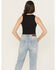 Image #4 - Boot Barn Women's Rhinestone Logo Racerback Tank, Black, hi-res