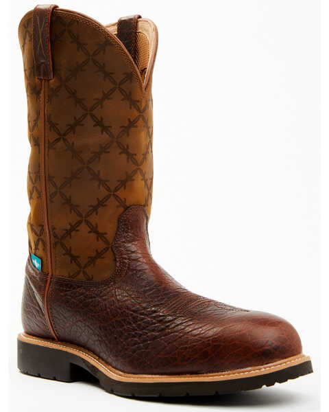 Twisted X Men's 12" Western Work Boots - Nano Toe, Brown, hi-res