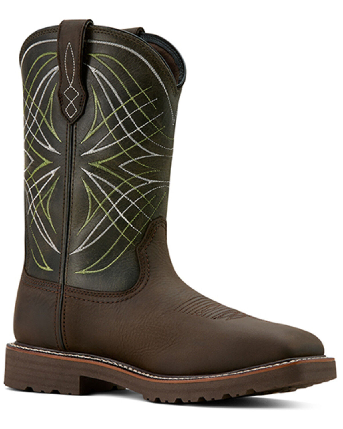 Image #1 - Ariat Men's Activator Waterproof Work Boots - Steel Toe, Dark Brown, hi-res
