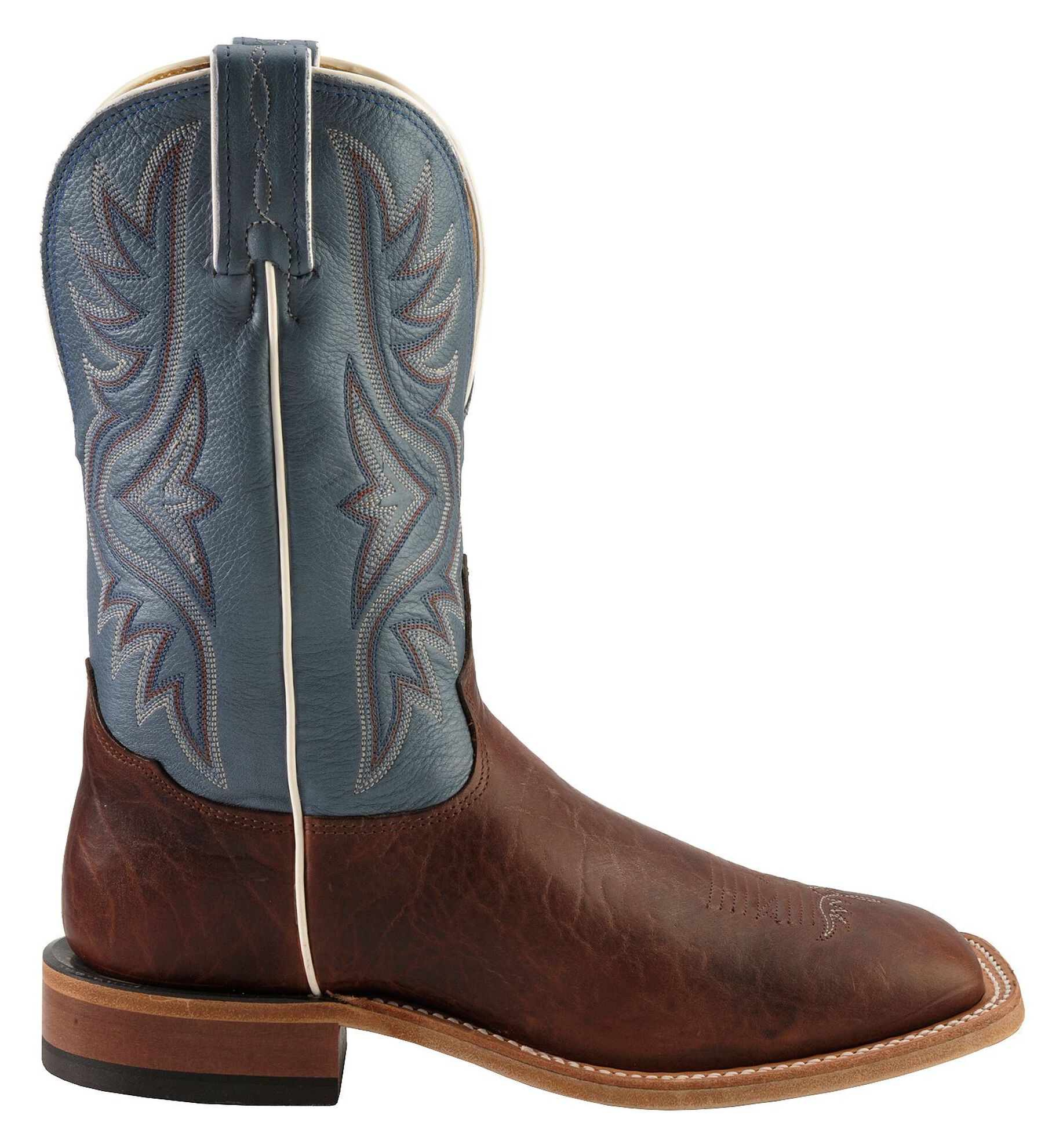 Image #2 - Tony Lama Men's Americana Western Boots - Broad Square Toe, Pecan, hi-res