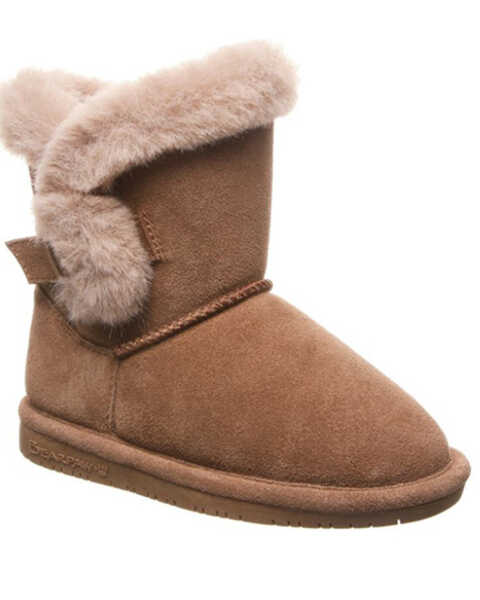 Bearpaw Girls' Betsey Casual Boots - Round Toe , Brown, hi-res