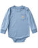 Image #1 - Carhartt Infant Boys' Long Sleeve Logo Pocket Onesie, Blue, hi-res