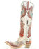 Image #3 - Corral Women's Fire Phoenix Hand Tooled And Painted Tall Western Boots - Snip Toe, White, hi-res