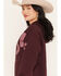 Image #2 - Wrangler Retro Women's Logo Hoodie, Burgundy, hi-res