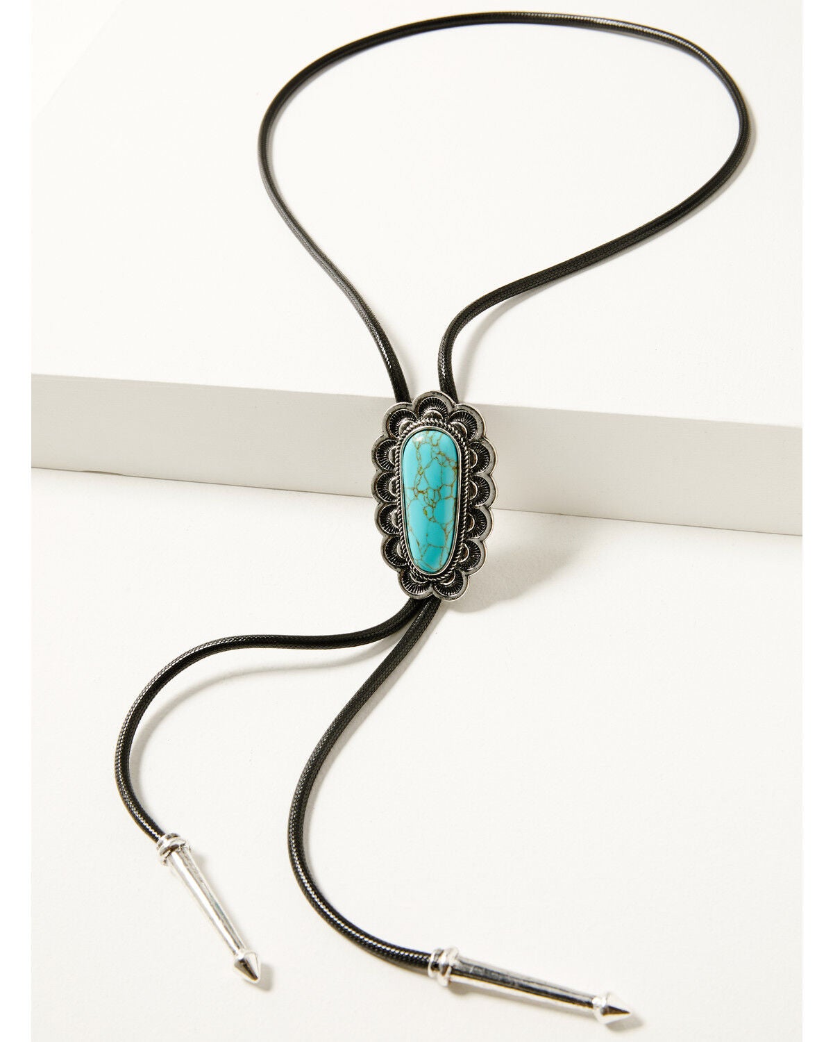 Shyanne Women's Stone Bolo Tie, Silver, hi-res