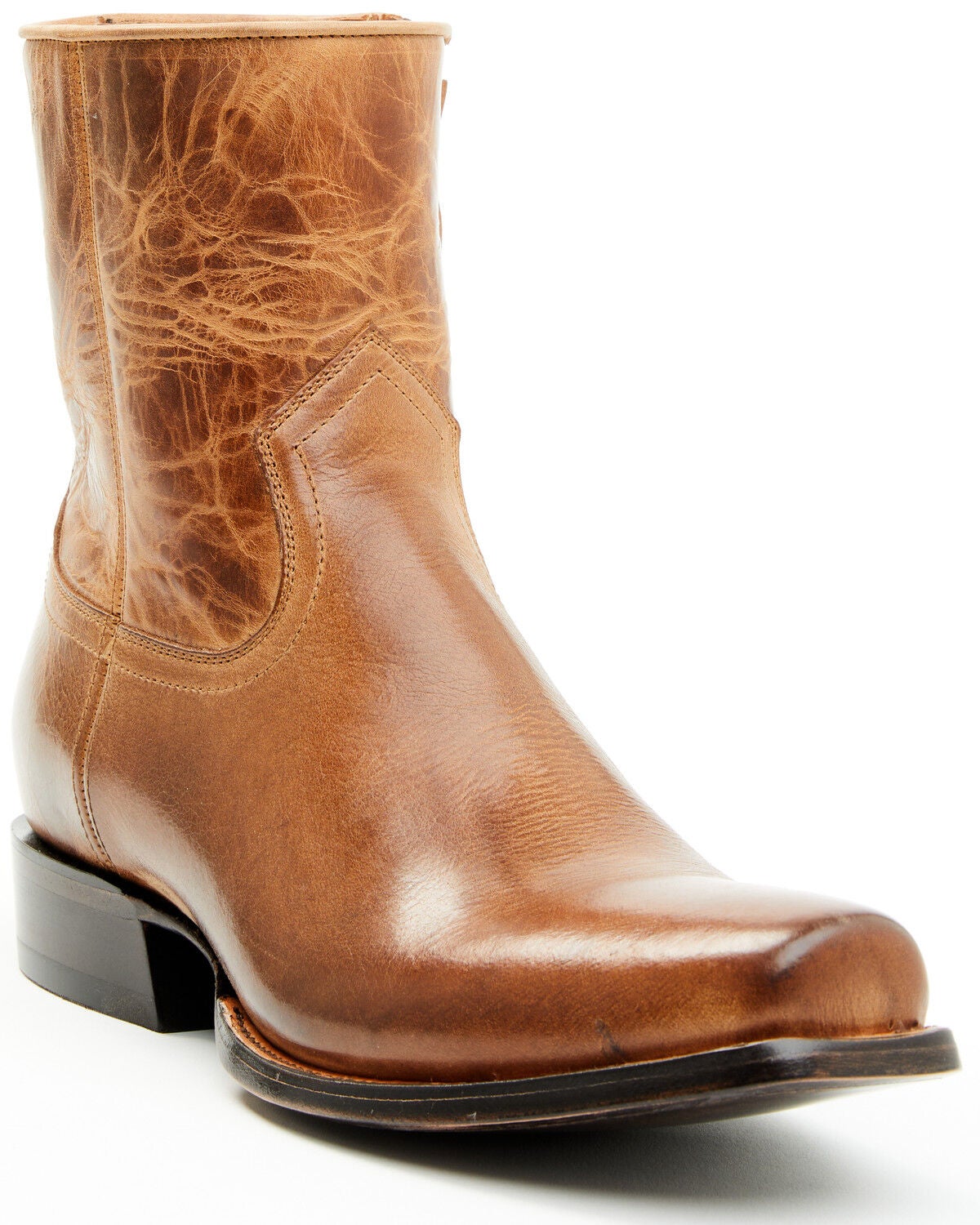 Moonshine Spirit&reg; Men's 8" Pancho Zipper Western Boots - Square Toe, Brown, hi-res