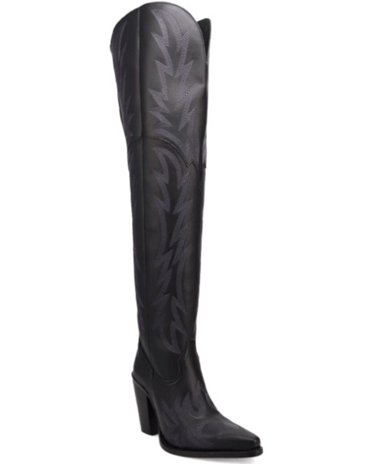 Dingo Women's Diva Over The Knee Tall Western Boots - Snip Toe, Black, hi-res