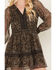 Image #3 - Idyllwind Women's Susie Ditsy Floral Print Long Sleeve Mini Dress, Dark Brown, hi-res