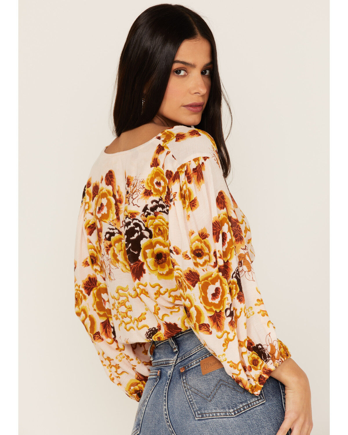 Image #4 - Talisman Women's Malicon Floral Print Puff Sleeve Crop Top, Multi, hi-res