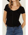 Image #3 - Idyllwind Women's Honky Tonk Studded Tee, Black, hi-res