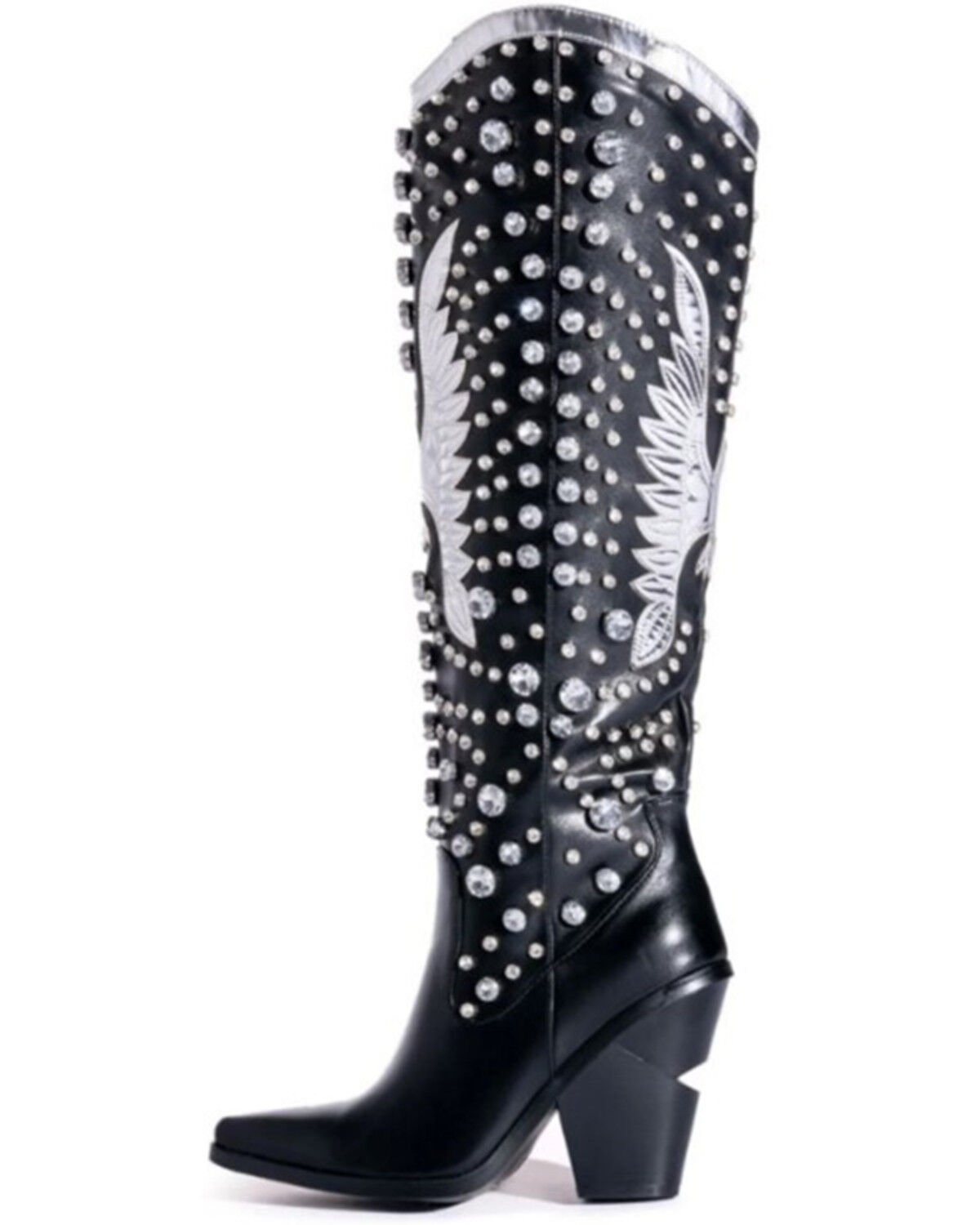 Image #3 - Azalea Wang Women's Upbeat Rhinestone Western Boots - Snip Toe, Black, hi-res