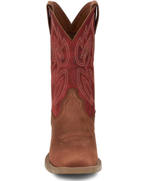 Image #4 - Justin Men's 11" Canter Western Boots - Broad Square Toe , Cognac, hi-res