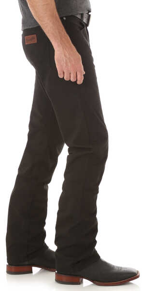 Image #2 - Wrangler Retro Men's Slim Fit Straight Leg Jeans, Black, hi-res