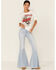 Image #4 - Country Deep Women's Texas San Angelo Rodeo Graphic Distressed Short Sleeve Tee, White, hi-res