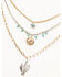 Image #2 - Shyanne Women's Cactus Layered Necklace, Silver, hi-res