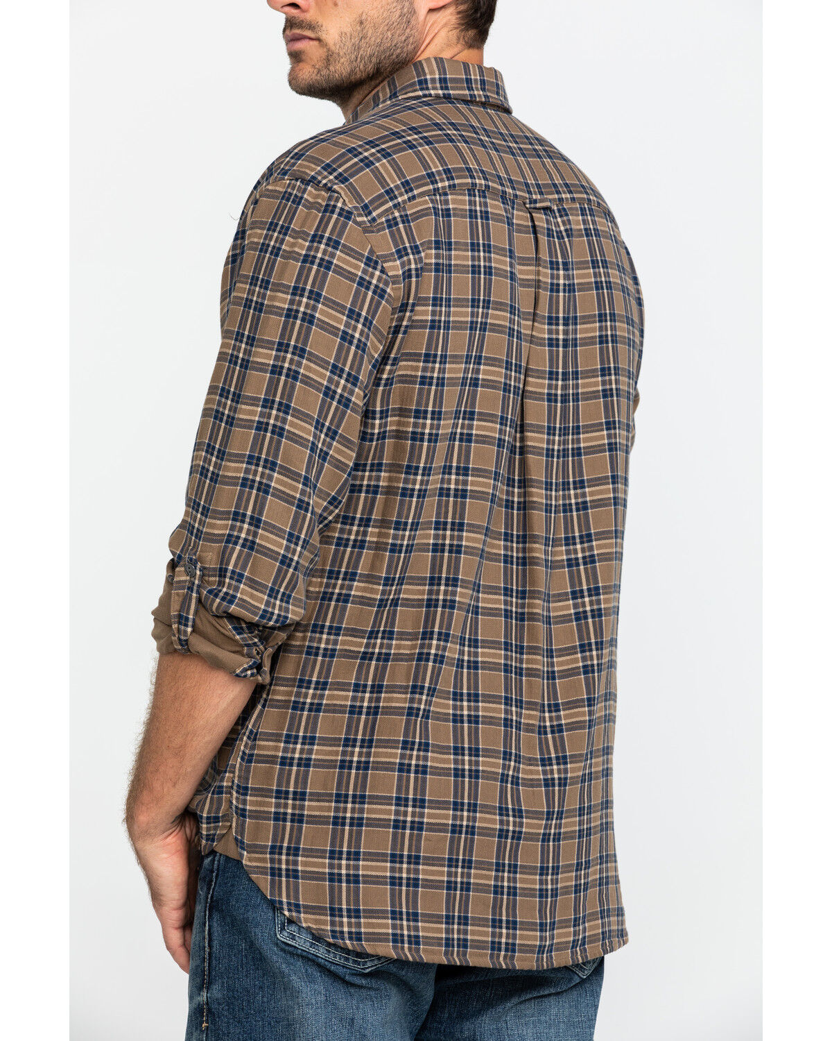 Image #2 - Pendleton Men's Tan Fairbanks Plaid Button Long Sleeve Western Shirt, Tan, hi-res