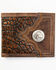Cody James Brown Crocodile Tooled Bifold Wallet, Brown, hi-res