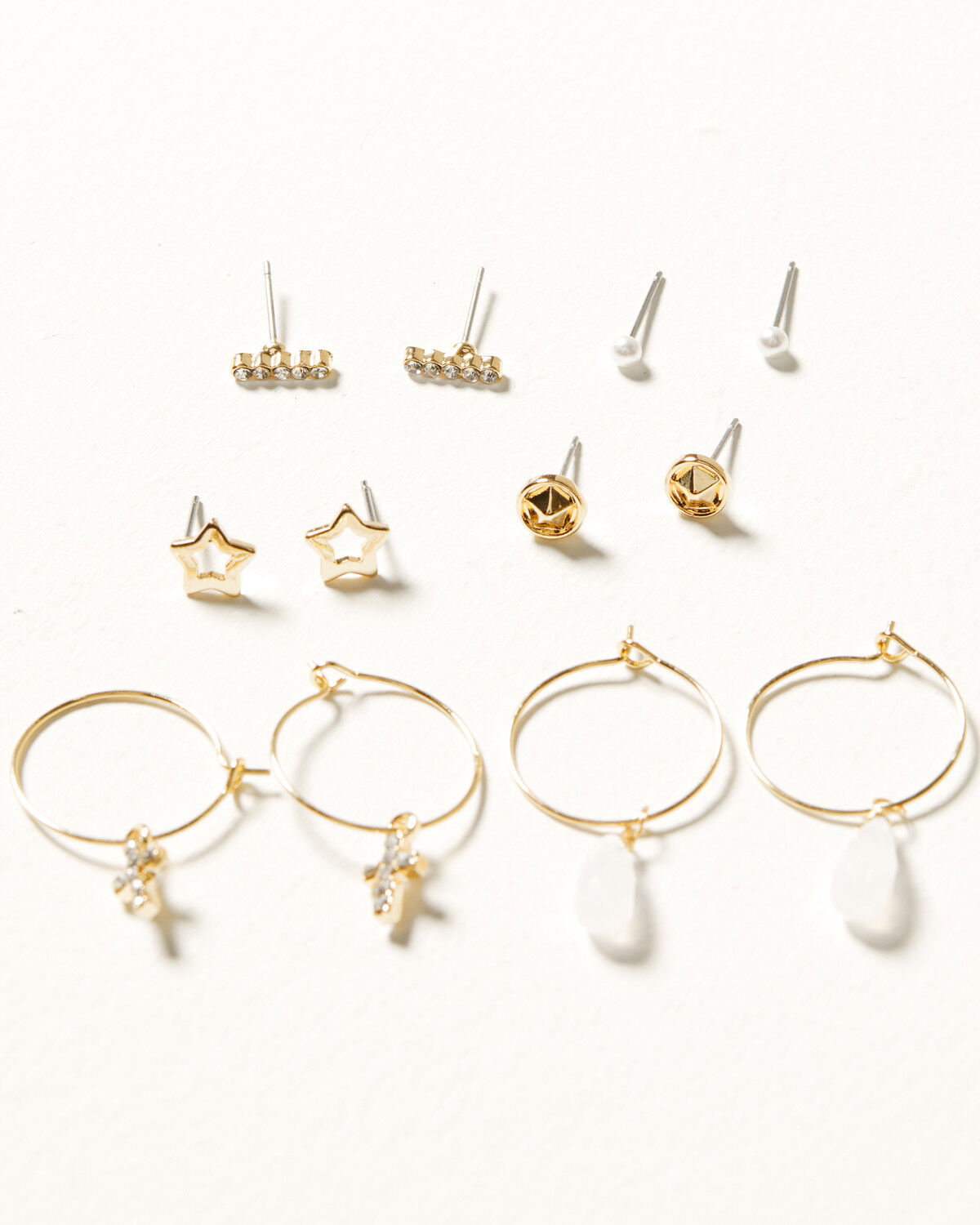 Image #2 - Shyanne Women's Boho Charm Earrings Set - 12 Piece, Gold, hi-res