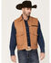Image #1 - Cripple Creek Men's Snap Front Concealed Carry Wool Vest, Camel, hi-res
