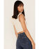Image #5 - Shyanne Women's Ribbed Ruffle Crop Top, Sand, hi-res