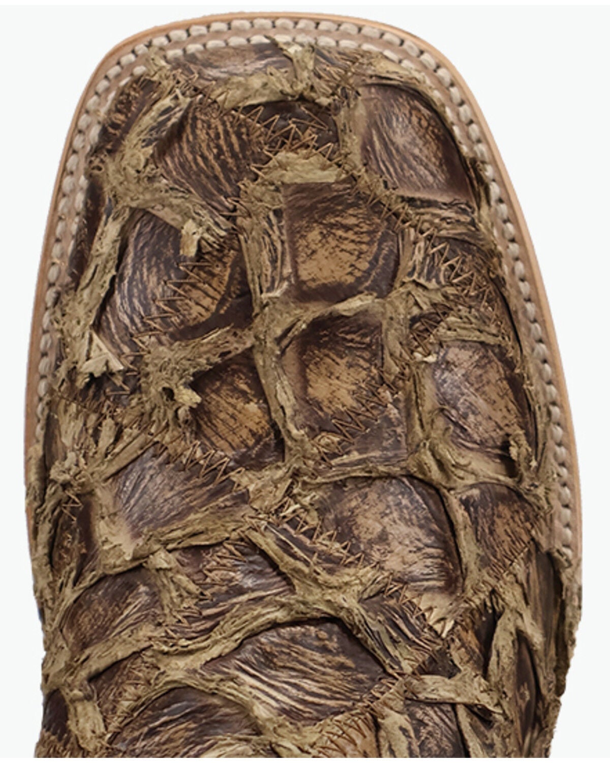Image #6 - Dan Post Men's Exotic Pirarucu Western Boots - Broad Square Toe, Tan, hi-res