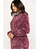 Katydid Women's Wine Sherpa 1/2 Zip Pullover, Burgundy, hi-res