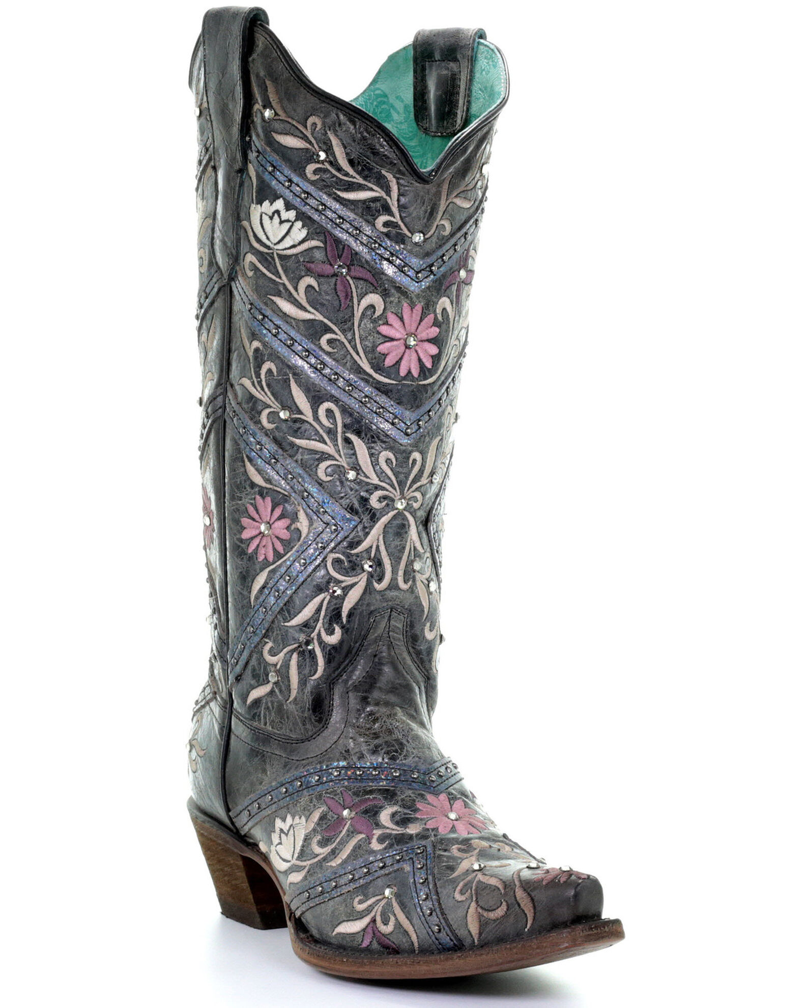 Women's floral western boots 2025