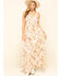 Band of Gypsies Women's Ivory Floral Tank Maxi Dress, Ivory, hi-res