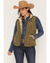 Image #1 - Ariat Women's Dilton 2.0 Reversible Insulated Vest, Green, hi-res