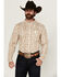 Image #1 - RANK 45&reg; Men's Trinidad Southwestern Print Long Sleeve Button-Down Stretch Western Shirt, Ivory, hi-res