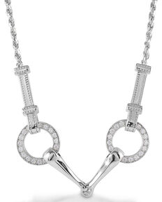 Kelly Herd Women's Snaffle Bit Necklace , Silver, hi-res