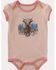 Image #1 - Carhartt Infant Girls' Highland Cow Onesie, Peach, hi-res