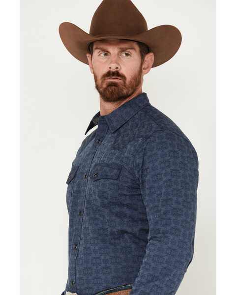 Image #2 - Moonshine Spirit Men's Show Stopper Floral Print Long Sleeve Western Snap Shirt, Teal, hi-res