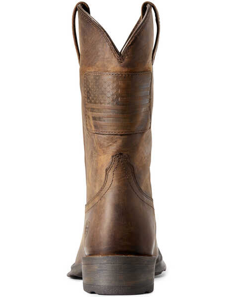 Image #3 - Ariat Men’s Rambler Patriot Distressed Western Performance Boots – Square Toe , Distressed Brown, hi-res