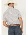 Image #4 - Panhandle Men's Southwestern Wallpaper Print Short Sleeve Snap Performance Western Shirt, White, hi-res