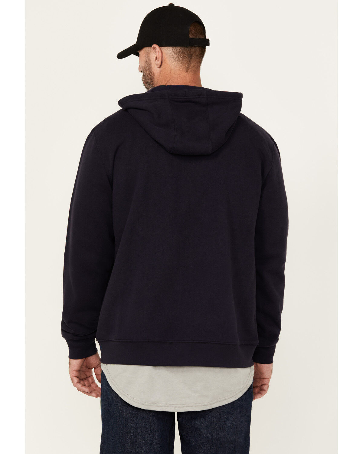 Image #4 - Hawx Men's FR Fleece Hooded Jacket, Navy, hi-res