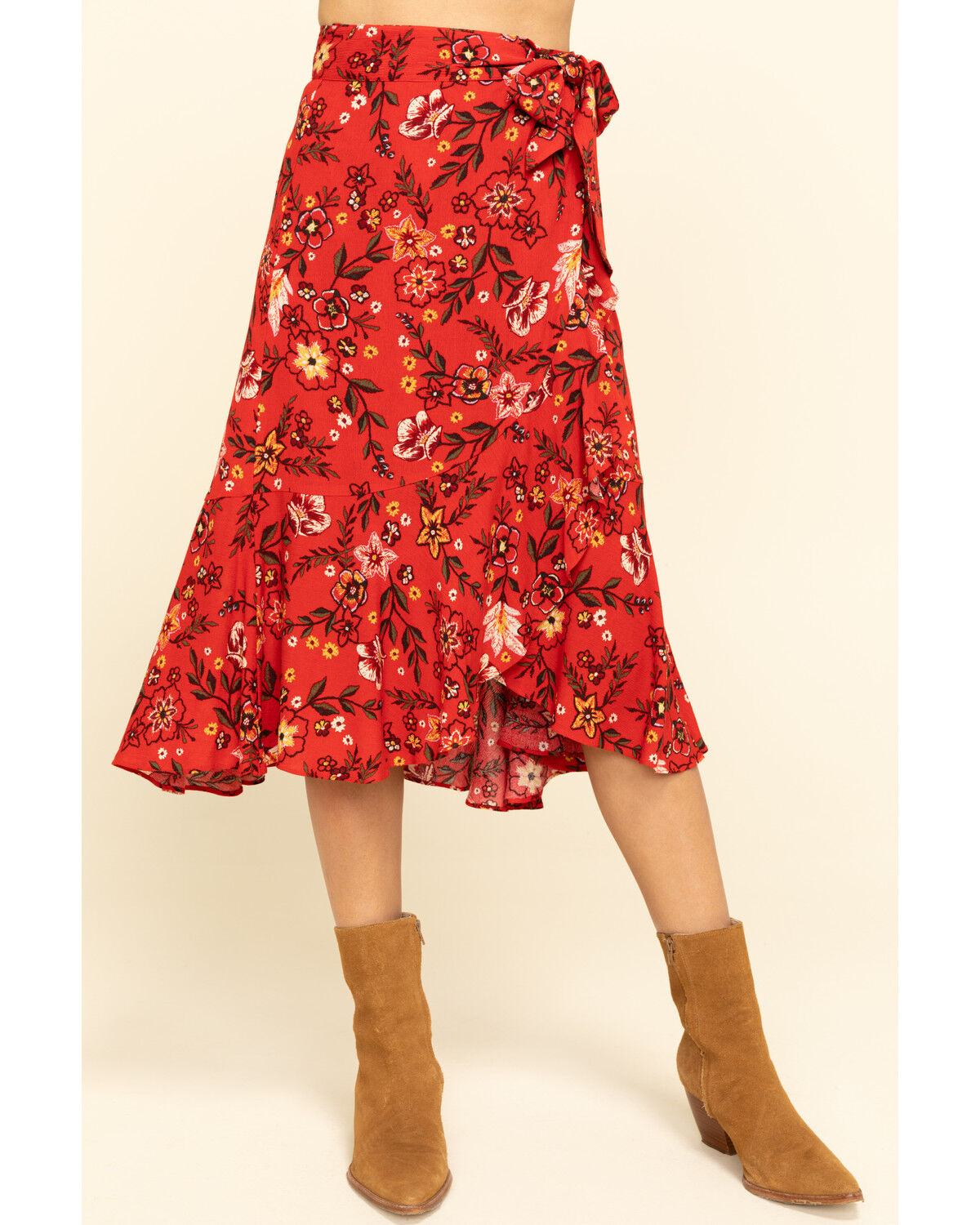 womens red skirt