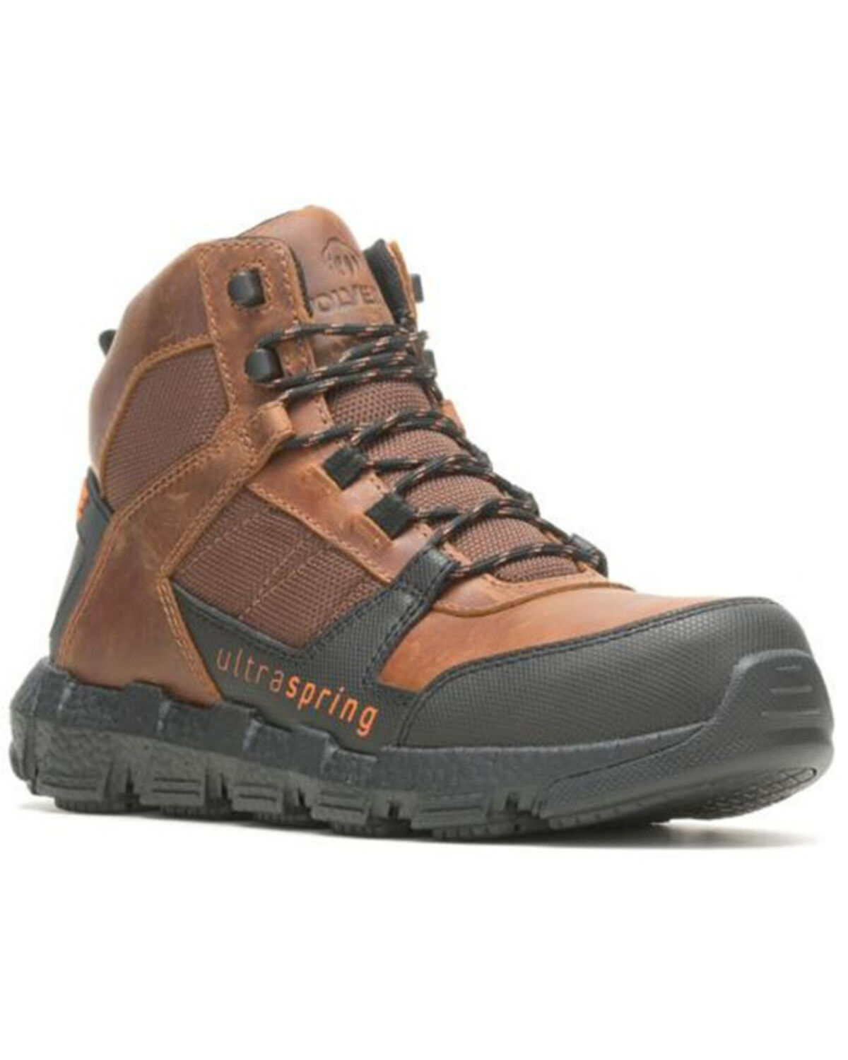 Image #1 - Wolverine Men's 6" Rev Ultraspring™ Durashocks® Vent Carbonmax™ Work Boots - Composite Toe, Brown, hi-res